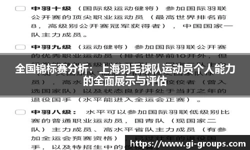 全国锦标赛分析：上海羽毛球队运动员个人能力的全面展示与评估